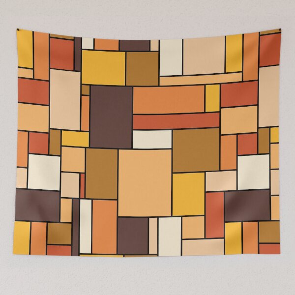 Item preview, Retro Rectangles in Seventies Colors designed and sold by Unhinged Heather.