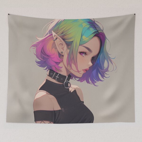 Item preview, rainbow goth designed and sold by CursedbyLilith.