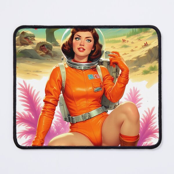 Item preview, Copy of Astronaut Woman Meets Retro Space Dinosaurs designed and sold by she-devil-shirt.