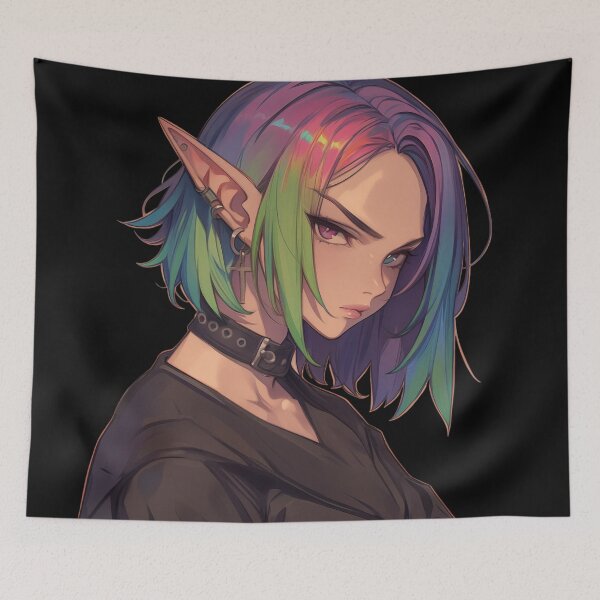 Item preview, rainbow goth designed and sold by CursedbyLilith.