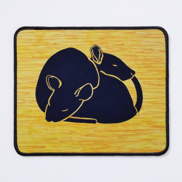 Item preview, Silhouetted Rats on Yellow designed and sold by CinnaStudios.