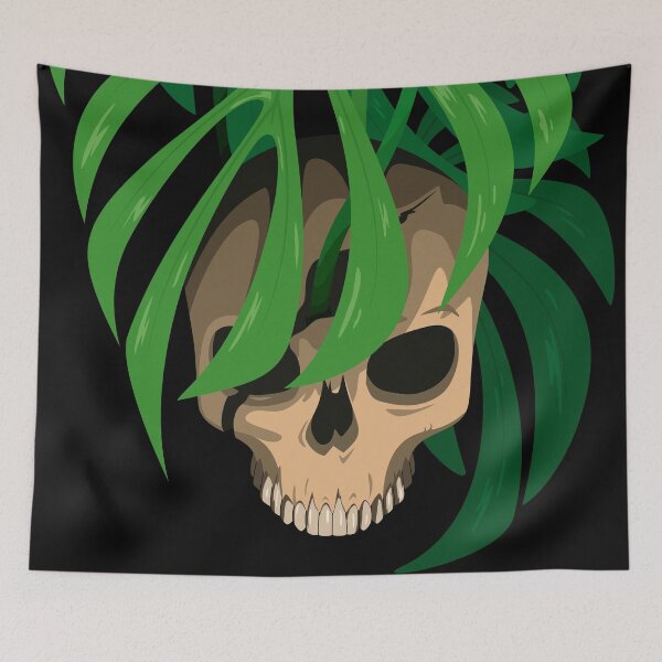Item preview, Monstera Burl Marx Flame Skull designed and sold by Bronzebart.
