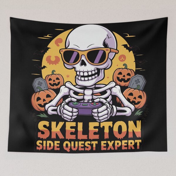 Item preview, Skeleton Side Quest expert, funny side quest ADHD gaming halloween designed and sold by NoetherSym.