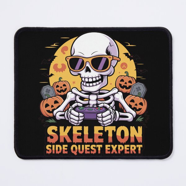Item preview, Skeleton Side Quest expert, funny side quest ADHD gaming halloween designed and sold by NoetherSym.