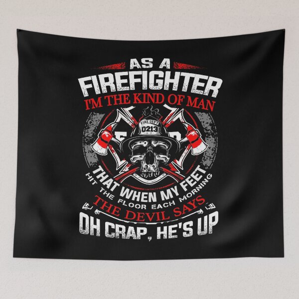 Item preview, Firefighter skull axes graphic t-shirt design designed and sold by Alex8536.