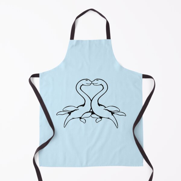 Item preview, 2 Plesiosaur Dinosaur Love Heart Dino Couple Kissing designed and sold by shirt-o-mat.