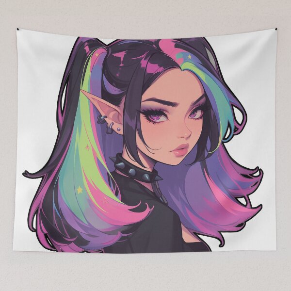 Item preview, rainbow goth designed and sold by CursedbyLilith.