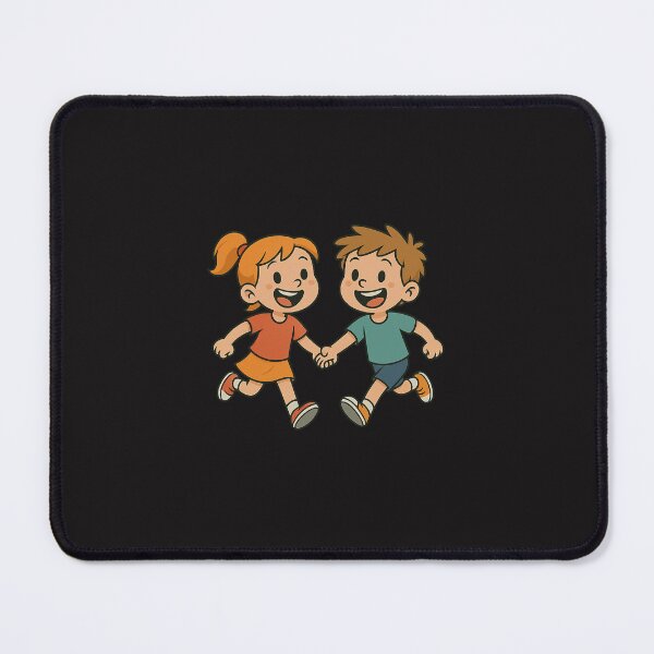 Item preview, joyful cartoon kids friendship illustration designed and sold by Supergenio.