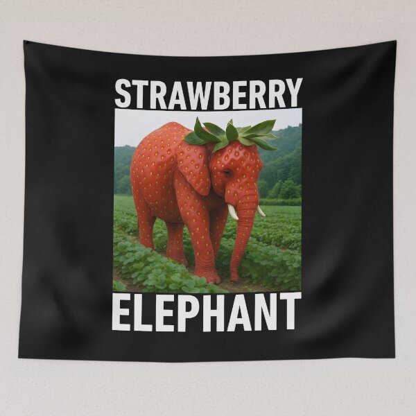 Item preview, Strawberry Elephant Italian Brainrot Meme for Kids designed and sold by Nathalie_87.