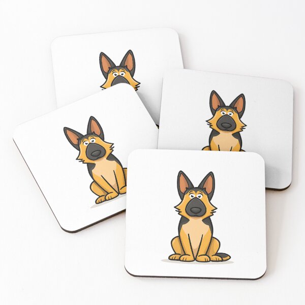 Item preview, Cartoon German Shepherd Dog Sitting – Cute Fun German Shepherd Lover Gift designed and sold by Dimitrispoli.
