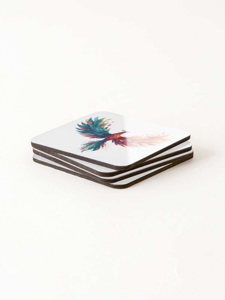 Thumbnail 4 of 5, Coasters (Set of 4), Phoenix Rising designed and sold by Boddicca.