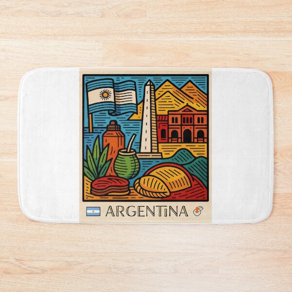Item preview, Argentina Iconscape: A Cultural Collage of Heritage and Flavor designed and sold by ForeverPrintsOK.