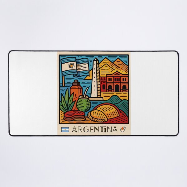 Item preview, Argentina Iconscape: A Cultural Collage of Heritage and Flavor designed and sold by ForeverPrintsOK.