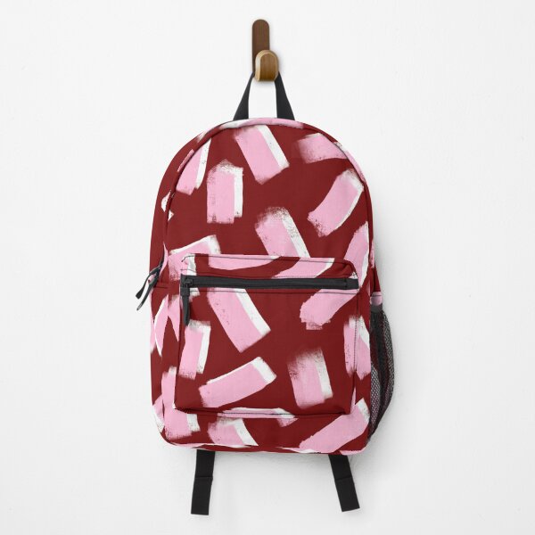 Item preview, Abstract Brush Stroke Pattern Pink on Red designed and sold by OneThreeSix.