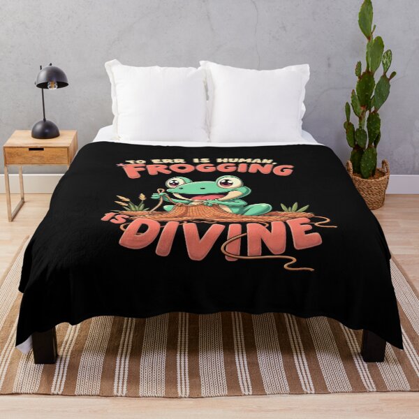 Item preview, Funny Crochet Meme Frogging is Divine designed and sold by MimsTees.