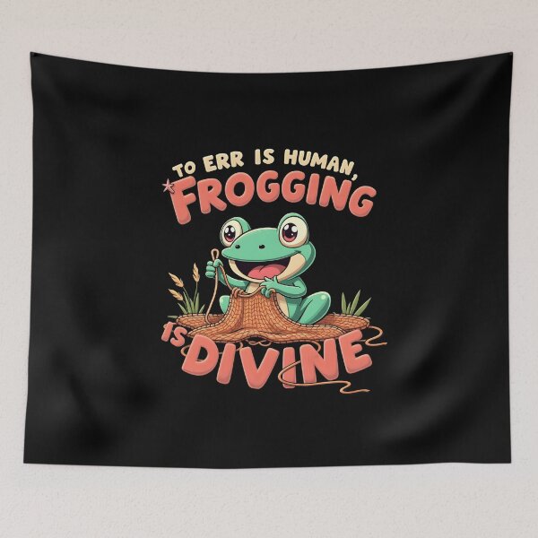 Item preview, Funny Crochet Meme Frogging is Divine designed and sold by MimsTees.