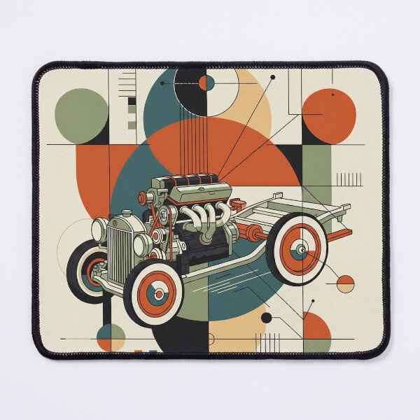 Item preview, Hot Rod Style | Vintage Car Illustration with Geometric Art | American Classic designed and sold by Pop Garage.