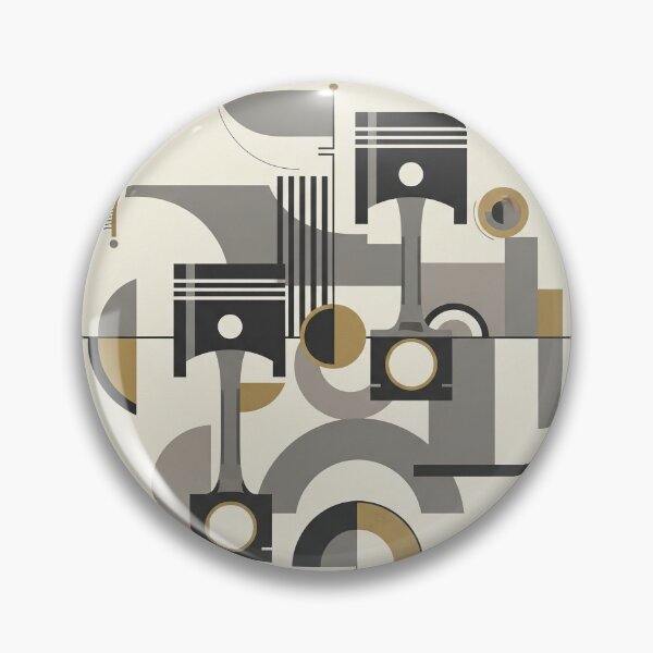 Item preview, Geometric Art | Abstract Illustration of Engine Pistons | Automotive Anatomy designed and sold by Pop Garage.