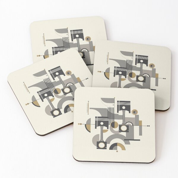 Item preview, Geometric Art | Abstract Illustration of Engine Pistons | Automotive Anatomy designed and sold by Pop Garage.