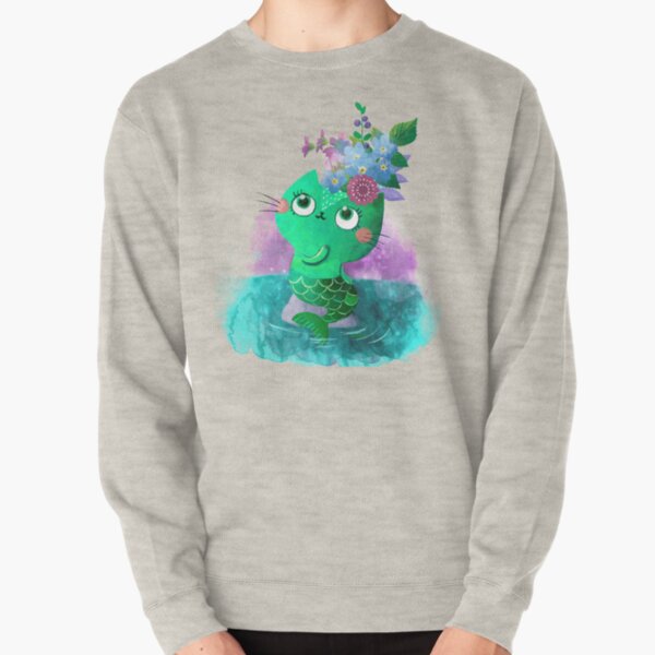 Emerald Kitty Pullover Sweatshirt