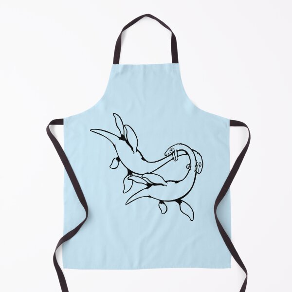 Item preview, 2 Plesiosaur Dinosaur Dino Fighting Biting Enemies Attack designed and sold by shirt-o-mat.