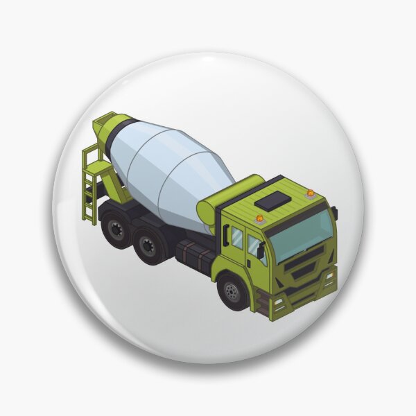 Artikelvorschau, Isometrisches Baufahrzeug - Betonmischer-LKW für Kinder entworfen und verkauft von iso-stickers.