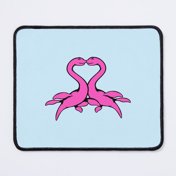 Item preview, 2 Plesiosaur Dinosaur Love Heart Dino Couple Kissing designed and sold by shirt-o-mat.