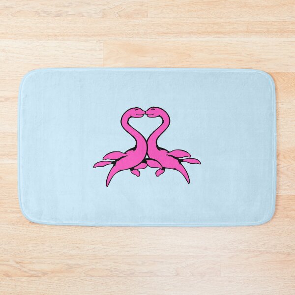 Item preview, 2 Plesiosaur Dinosaur Love Heart Dino Couple Kissing designed and sold by shirt-o-mat.