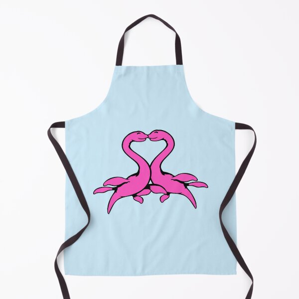 Item preview, 2 Plesiosaur Dinosaur Love Heart Dino Couple Kissing designed and sold by shirt-o-mat.
