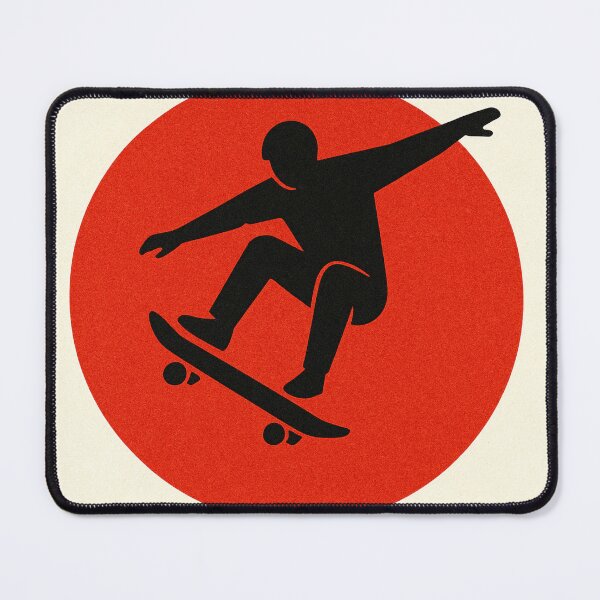 Item preview, Minimalist Skateboard Poster – Red Sun Japanese Style designed and sold by Pink & California.