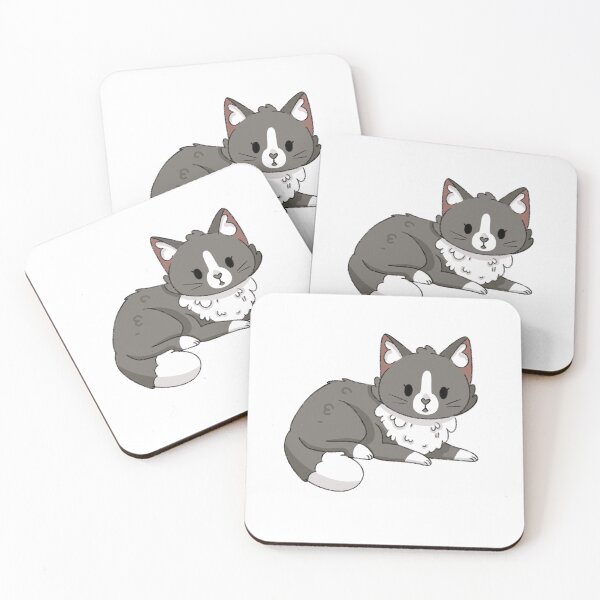 Item preview, Tuxedo Cat With Black Nose Kawaii Illustration  designed and sold by casserolepets.