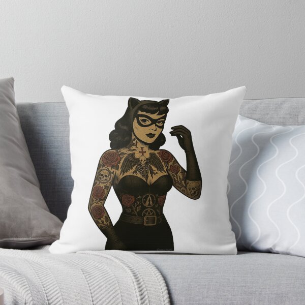 Item preview, Miss Meow | Gothic Tattoo Poster by VLF designed and sold by VitalLifeForce.