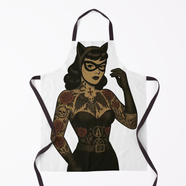 Item preview, Miss Meow | Gothic Tattoo Poster by VLF designed and sold by VitalLifeForce.