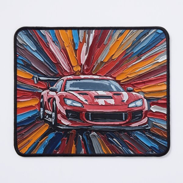 Item preview, Red Sports Car | Modern Textured Painting | Abstract Automotive Art designed and sold by Pop Garage.