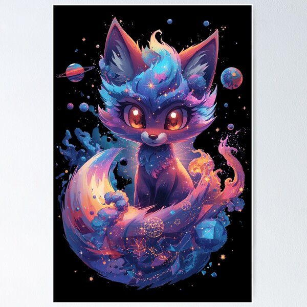 Item preview, Cosmic Fox – „Tail to Side” designed and sold by Mintiko2.