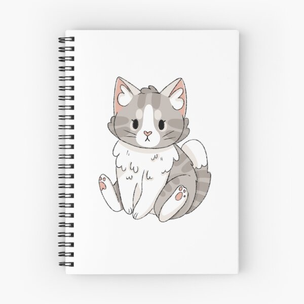 Item preview, Grey Tabby and White Cat Kawaii Illustration  designed and sold by casserolepets.