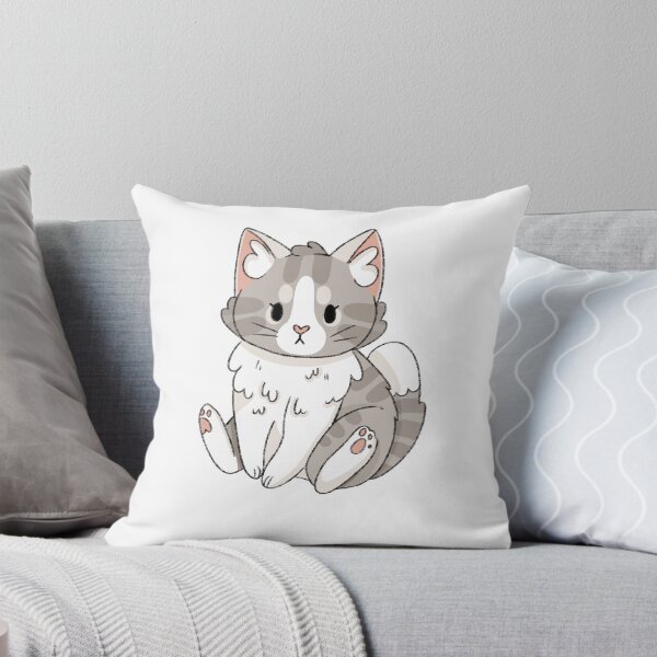Item preview, Grey Tabby and White Cat Kawaii Illustration  designed and sold by casserolepets.