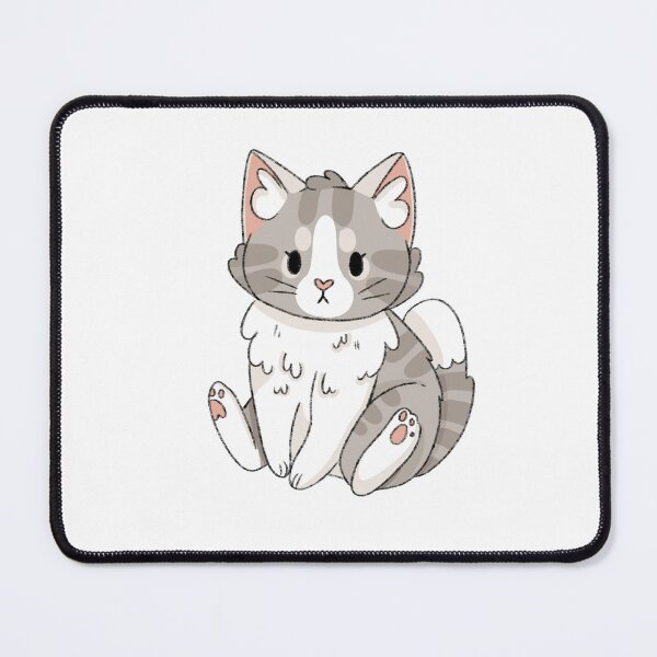 Item preview, Grey Tabby and White Cat Kawaii Illustration designed and sold by casserolepets.