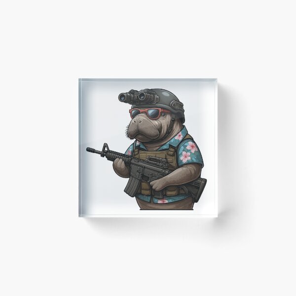 Item preview, Combat Manatee designed and sold by RAWLIFEGRAPHIC.