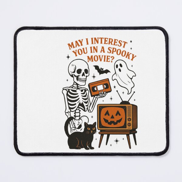 Item preview, May I Interest You in a Spooky Movie? – Vintage Skeleton Coven Gothic Design Classic T-Shirt designed and sold by inkfluenceart.