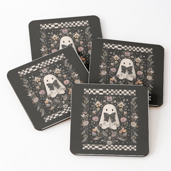 Item preview, Ghost with checker board and flowers designed and sold by MendaciousMina.