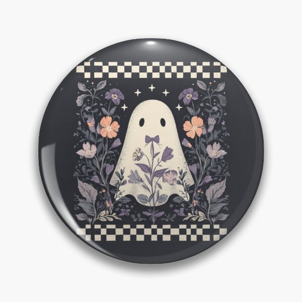 Item preview, Ghost with checker board and flowers designed and sold by MendaciousMina.