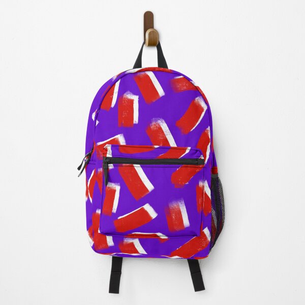 Item preview, Abstract Brush Stroke Pattern Red on Purple designed and sold by OneThreeSix.