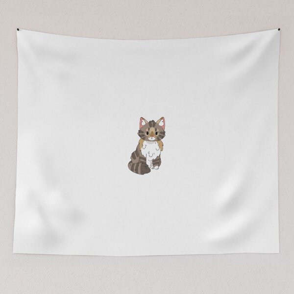 Item preview, Brown Tabby Norwegian Forest Cat Kawaii Illustration  designed and sold by casserolepets.