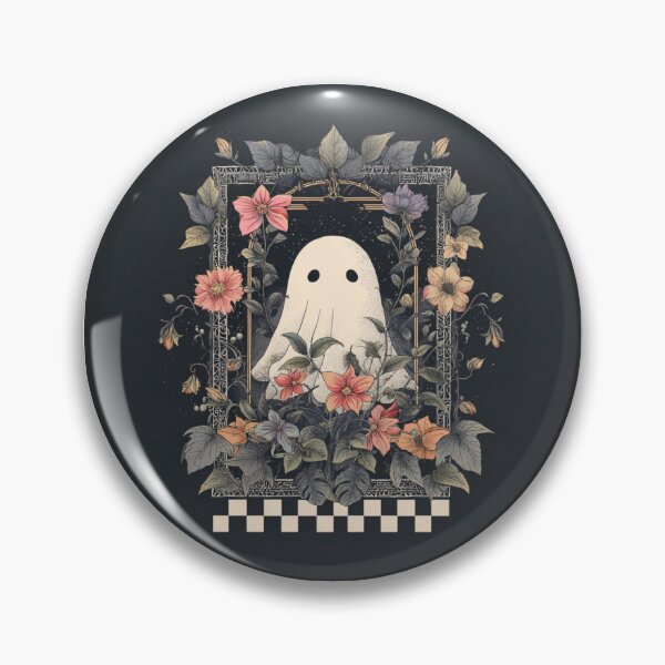 Item preview, Ghost with checker board and flowers designed and sold by MendaciousMina.