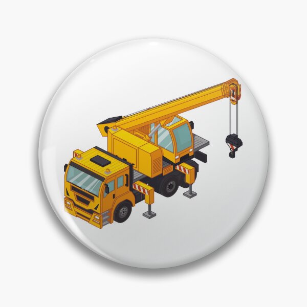 Artikelvorschau, Isometrisches Baufahrzeug - Kranwagen für Kinder entworfen und verkauft von iso-stickers.