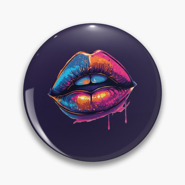 Item preview, Neon Pop Art Lips – Colorful Street Art Design by NegarTv Designs designed and sold by NegarTv Designs.