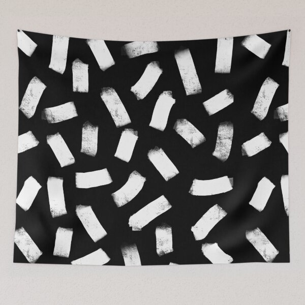 Item preview, Abstract Brush Stroke Pattern Black and White designed and sold by OneThreeSix.