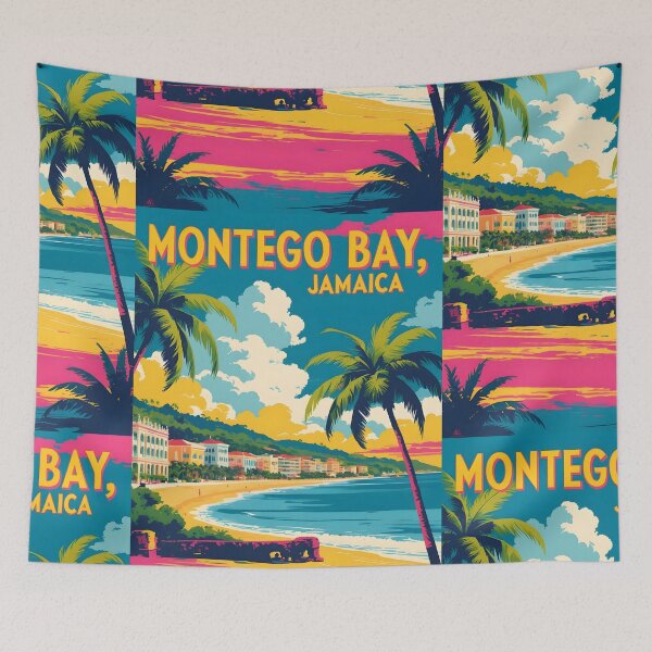 Item preview, Montego Bay Jamaica Vintage Travel Tourism designed and sold by TravelersGems.