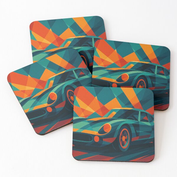 Item preview, Geometric Classic Racer | Futuristic Abstract Motorsport Art designed and sold by Pop Garage.
